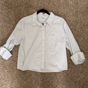 Evereve Light Blue Striped Shirt